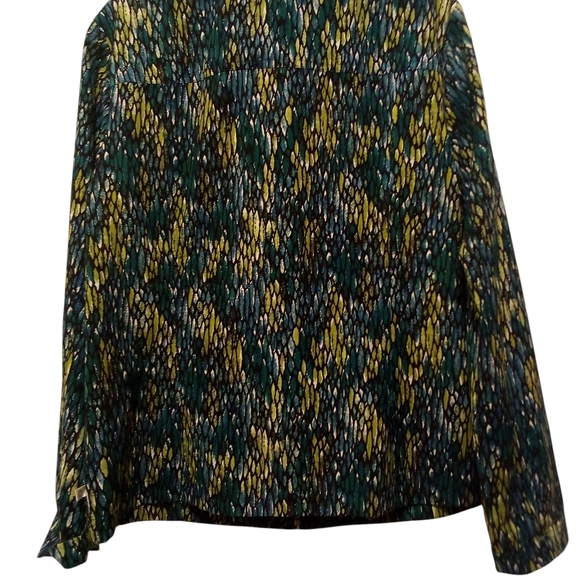 Chico's Zenergy, NWOT Multi Colored, Zipp Up Jacket W/ Two Front Pockets, Size 1 - Picture 8 of 14